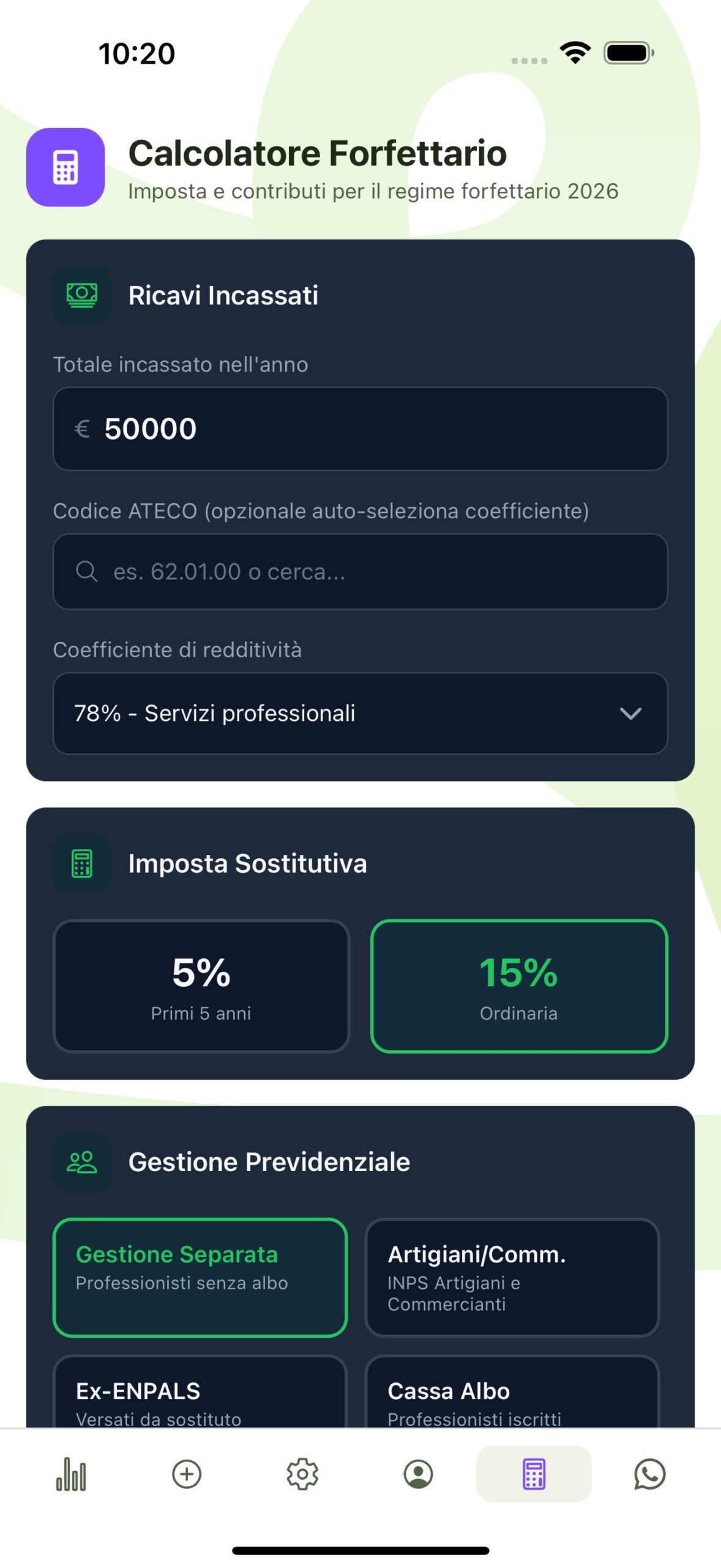 Schermata di FiscoBuddy